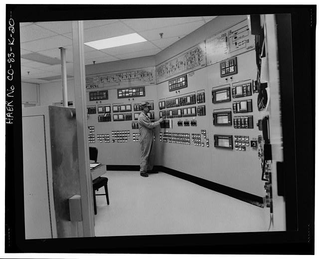 Photo:Golden Colorado Rocky Flats Plant 1983 Waste Treatment Control Room