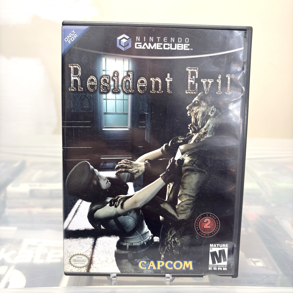 Resident Evil Nintendo Gamecube Complete CIB Tested Water Damaged Artwork
