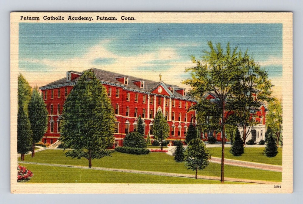 Putnam CT-Connecticut, Putnam Catholic Academy, Antique, Vintage Postcard
