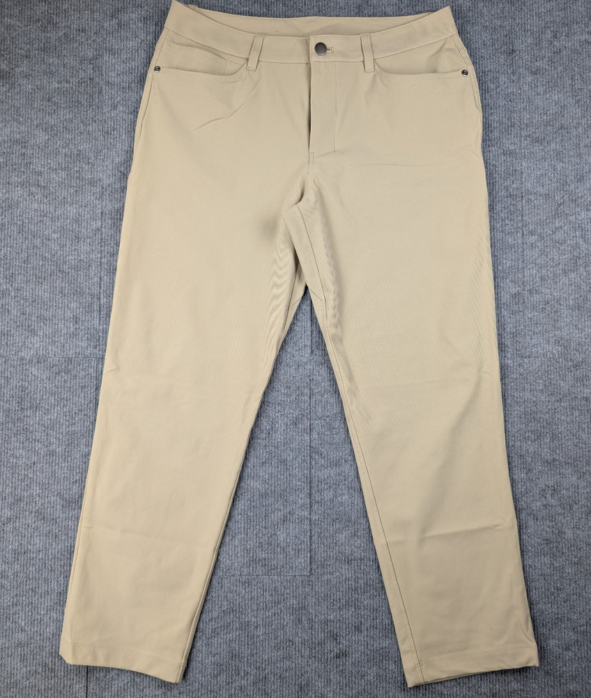Lululemon ABC Pants Mens 31 Classic Fit Warpstreme Khaki Chino Athleisure Golf