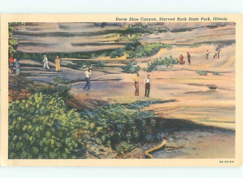 Linen PARK SCENE Oglesby & Jonesville - Near Ottawa Illinois IL m/09 AF7377