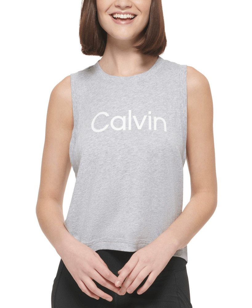 Calvin Klein Performance Womens Muscle Tank Grey Heather size L
