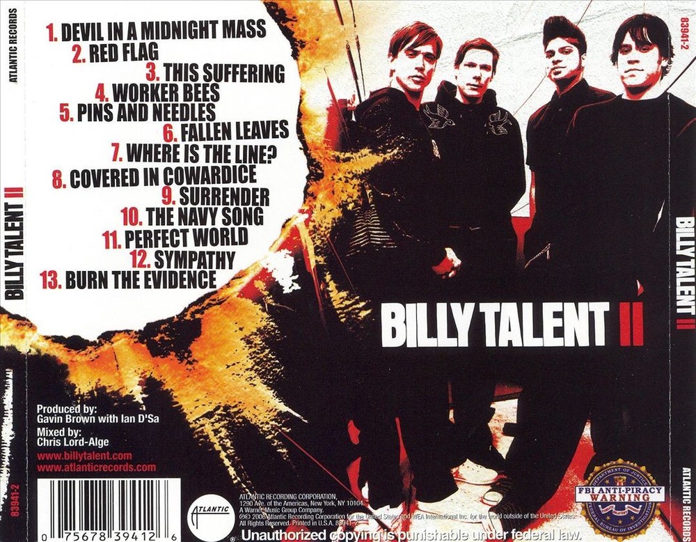 Billy Talent Billy Talent Ii New Cd
