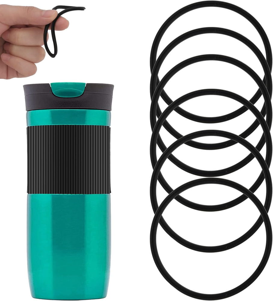 6Pcs Replacement Rubber Lid Seals Compatible with 16 & 20 Oz Contigo Snapseal By