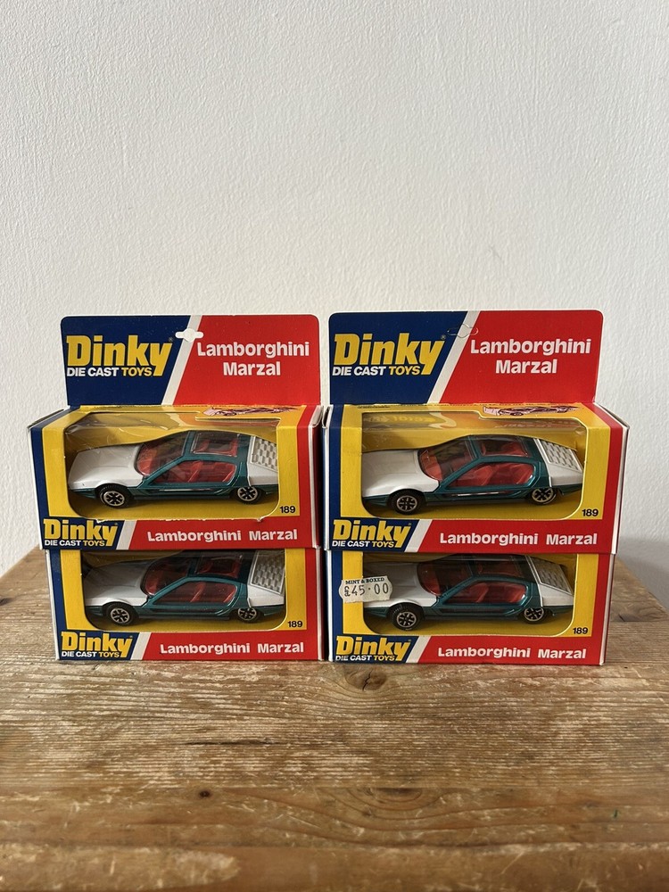 Dinky toys 189 LAMBORGHINI MARZAL Job Lot x4 All Mint Condition with Box