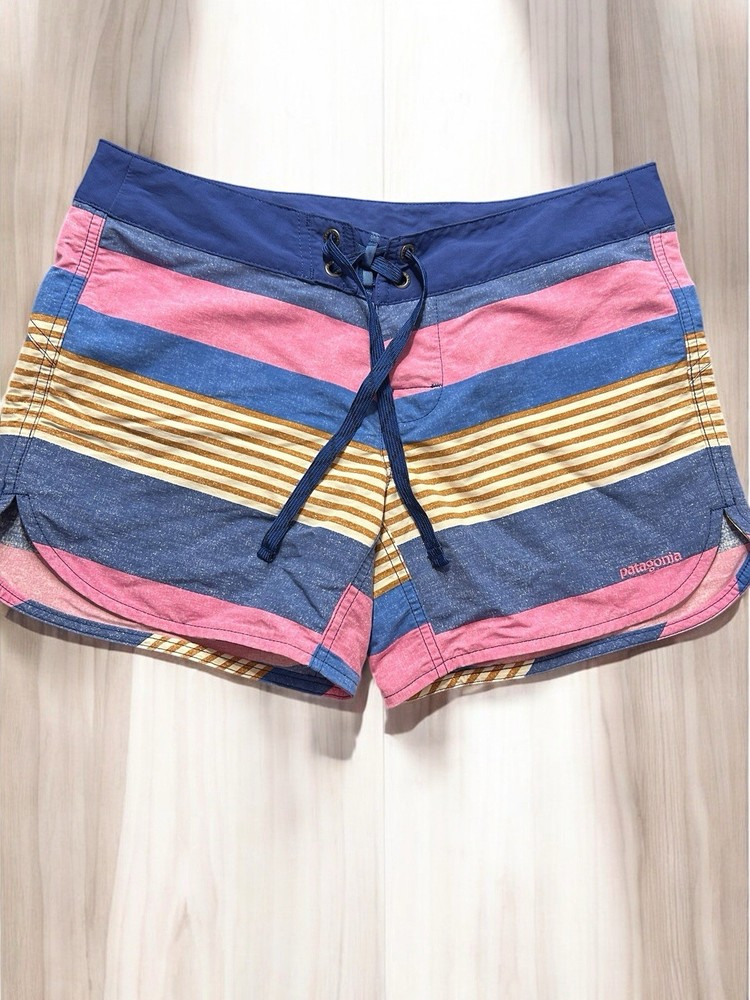 Patagonia Wavefarer Board Shorts Women's 2 Fitz Stripe Blue 5