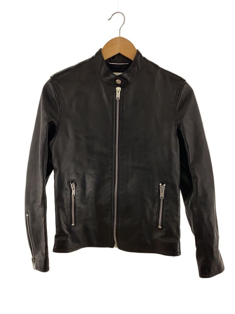 Saint Laurent Single Rider Jacket/42/Sheep Leather/L03Q 362239 Y5Ya1/Snap Damage