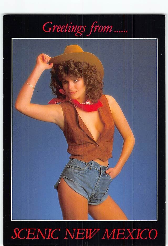 Postcard Cow Girl Greetings from Scenic New Mexico USA