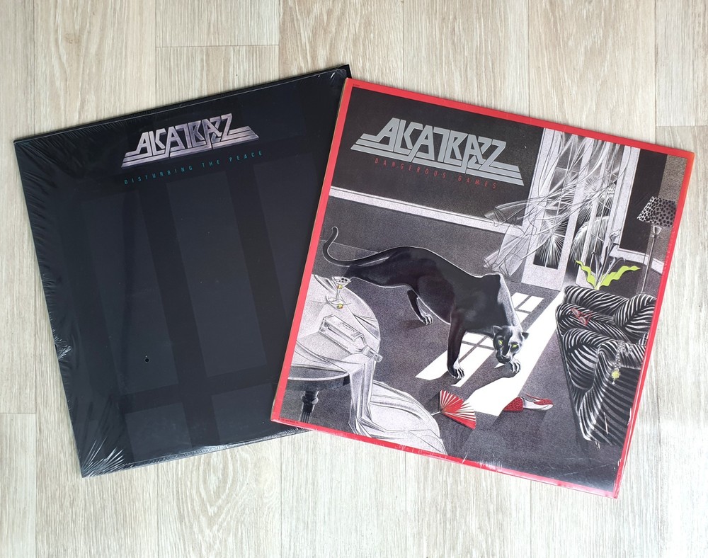 Alcatrazz Lot of 2LP Disturbing The Peace Dangerous Games US 1st Press Shrink