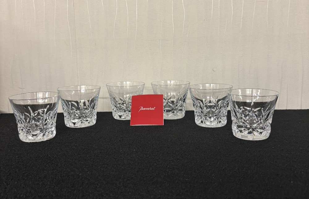 Lot Of 6 Classic Baccarat Crystal Whisky Glasses (Price Of Lot)