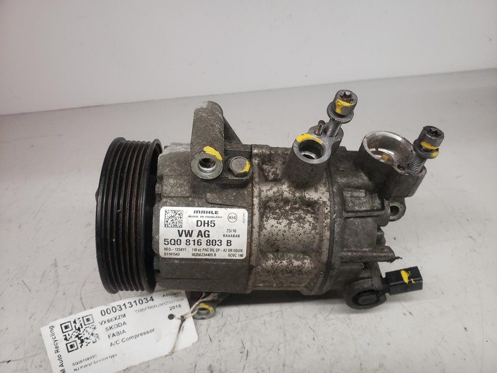SKODA FABIA 2016 AIR CON COMPRESSOR A/C PUMP 1.2L PETROL CJZD 5Q0816803D