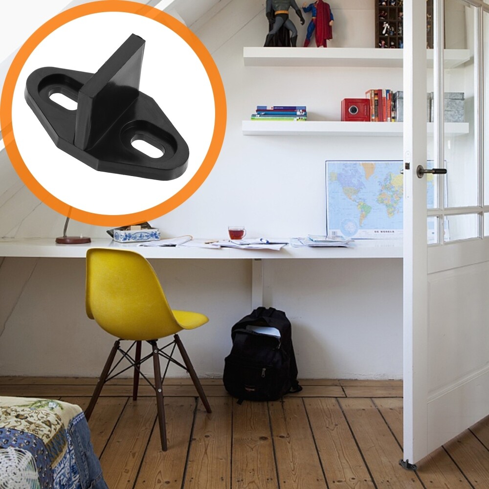 2 Sets Slotted Stopper Sliding Closet Door Guide Stops Locks for Front