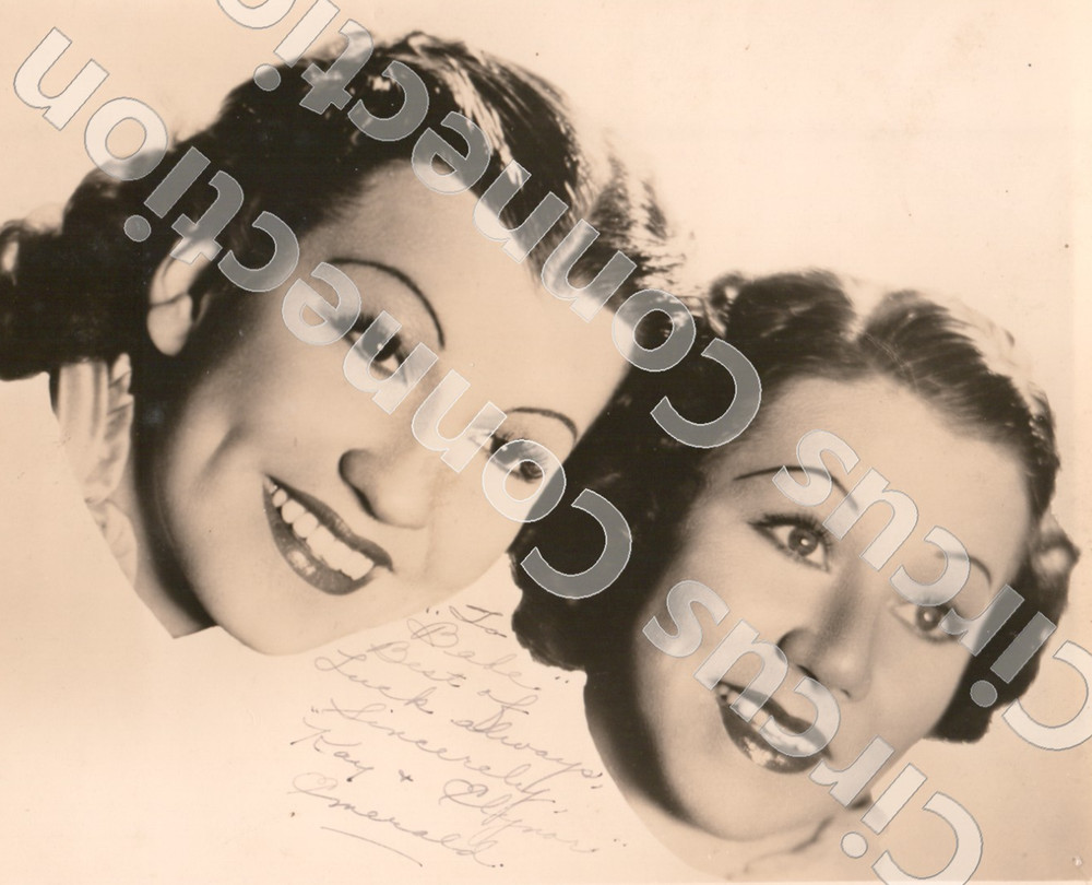 Signed 1940-50s Emerald Sisters Tapdancing Duo Photograph 8