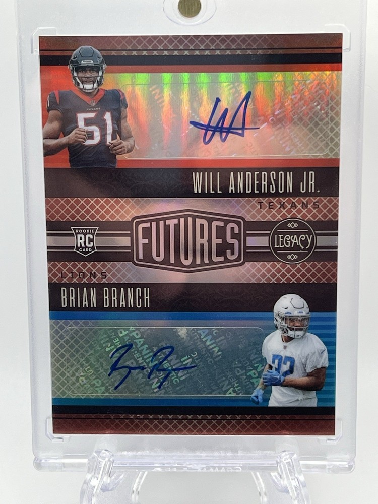 2023 Panini Legacy Brian Branch Will Anderson Jr. Dual Rookie Auto /50 - Futures
