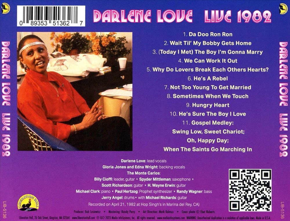 Darlene Love Live 1982 New Cd
