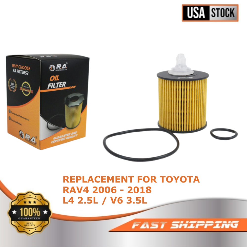 9972 Engine Oil Filter with Set of O-rings for TOYOTA RAV4 2006 - 2018 2.5L 3.5L