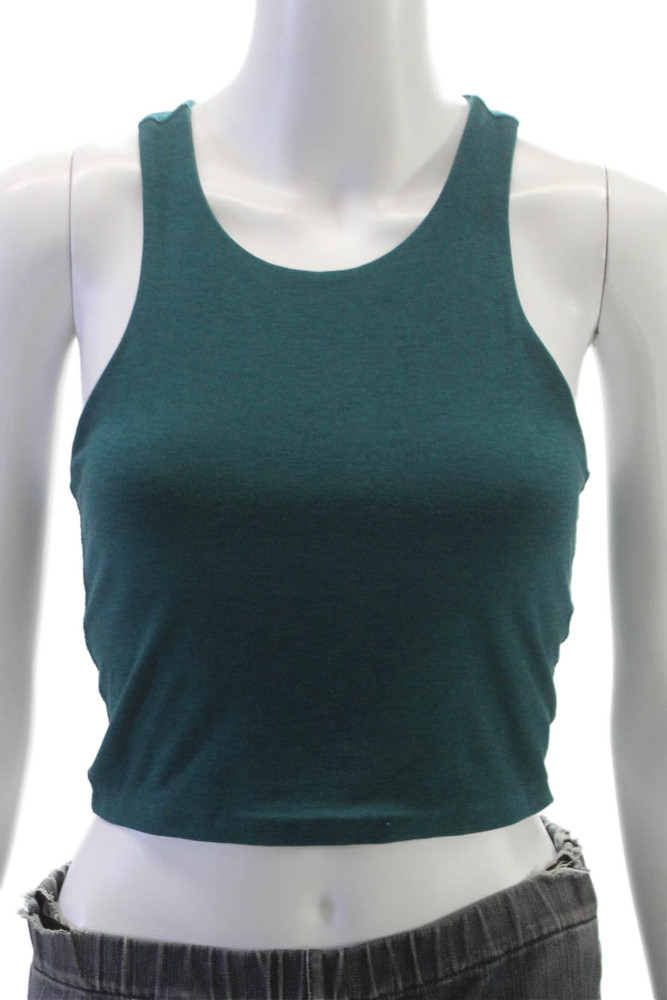 Beyond Yoga Womens Cropped Tank Green Polyester Round Neck Sleeveless Size SFree Shipping in US $100+ Orders | $6.95 Orders Below