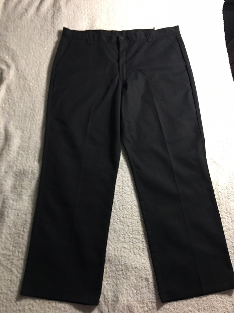 Dickies Flat Front Work Pants for Men - Black 40W 30L