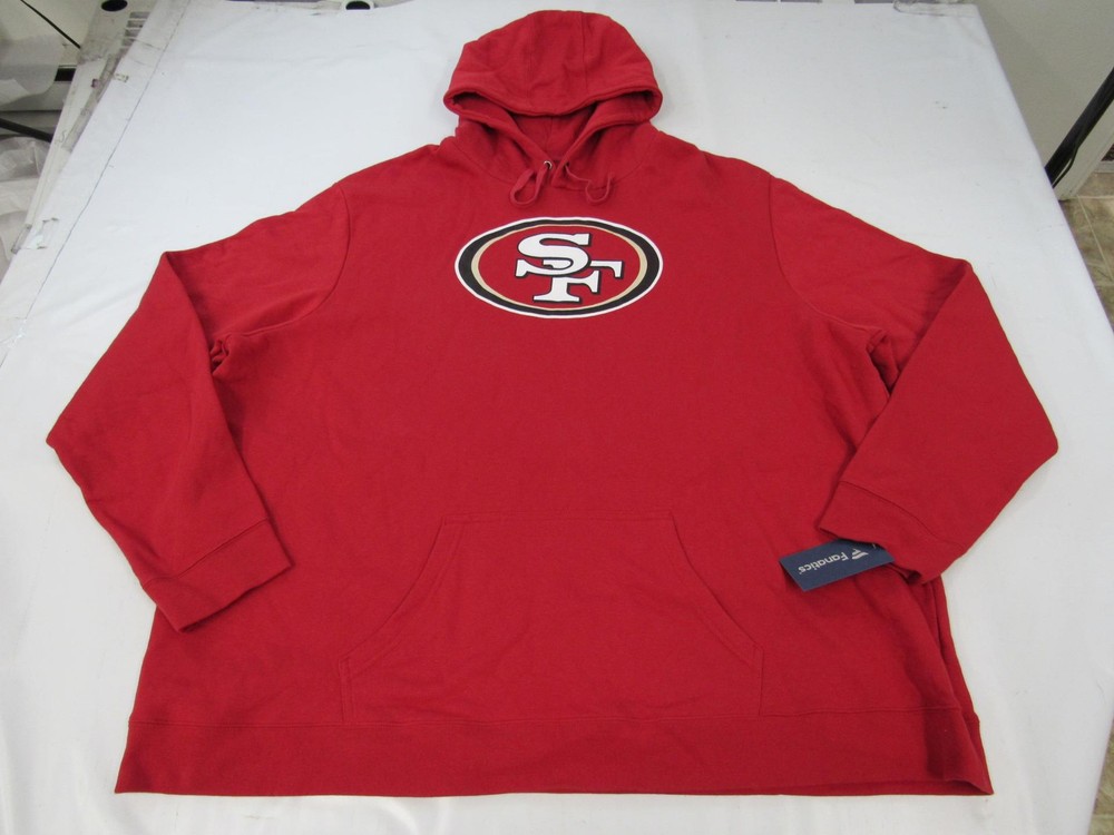 New -Minor Flaw- San Francisco 49ers #49 San Fran Mens Size 5XL Red Hoodie