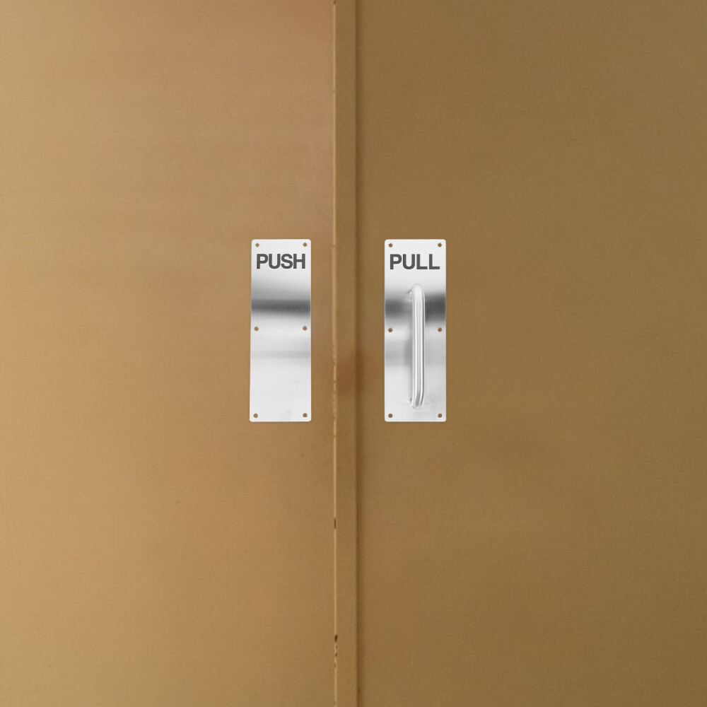 Push Pull Plate Commercial Door Stainless Handle Door Push Pull Plate Push