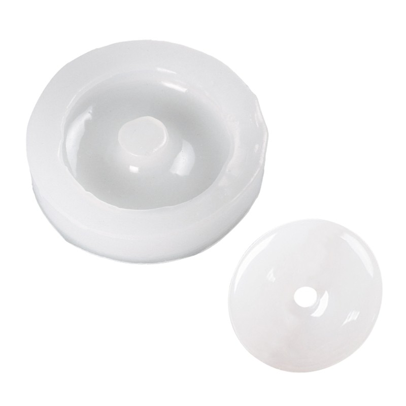 Crystal Epoxy Round Silicone Mold for Resin Casting Peace Buckle Pendant DIY Jewelry Making
