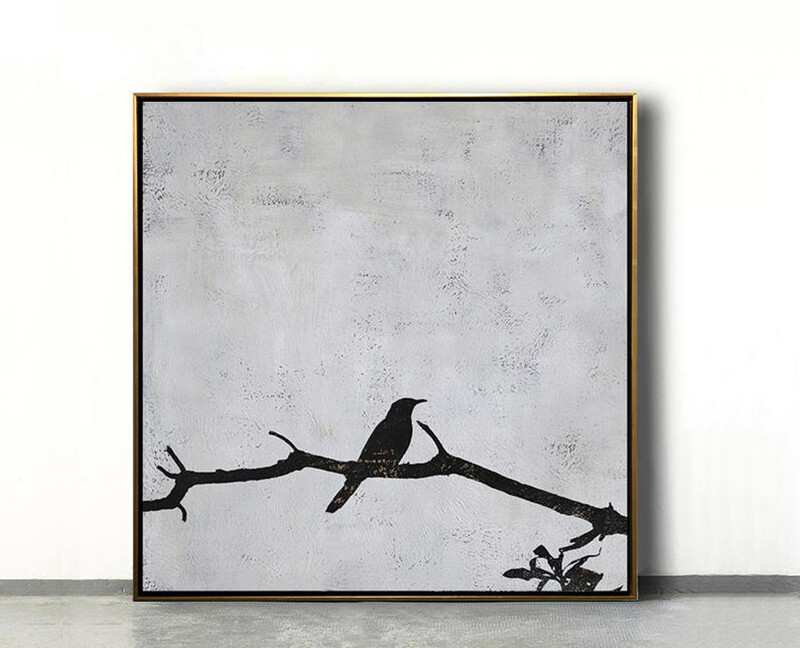 Abstract Bird painting Modern Art Minimalist Painting Canvas Art hand painted