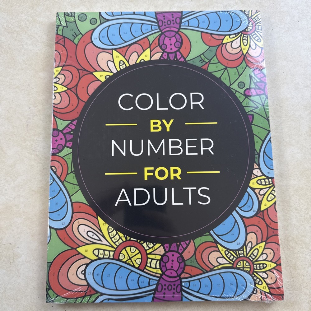 Coloring Book Large Print Relaxing Designs Flowers Butterflies