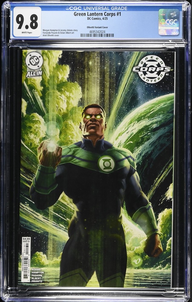 Green Lantern Corps 1 CGC 9.8 Olivetti Variant Cover