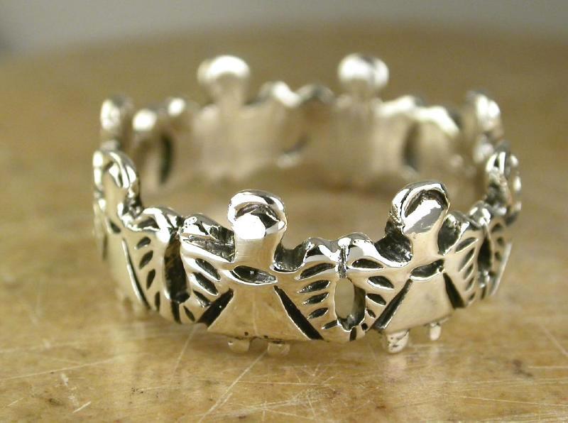 Sterling Silver Angel Band Ring Size 7 Elegant Design Style R0644