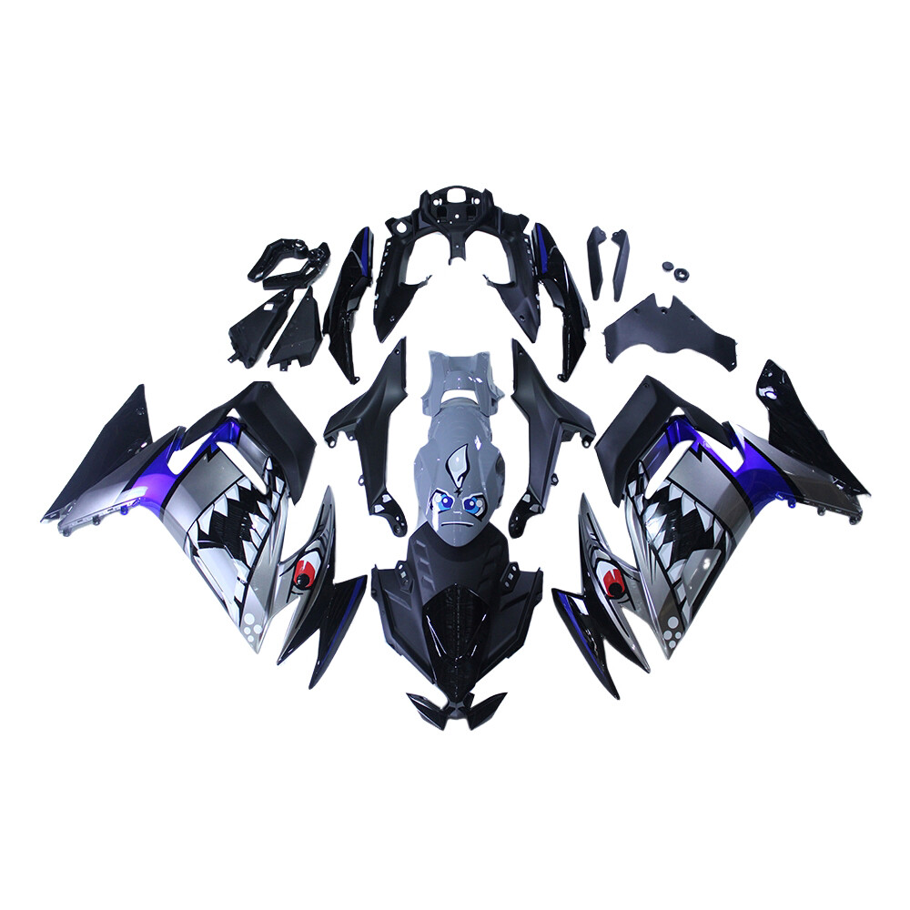 Blue Gray Fairing Kit for Kawaskai Ninja 650 ER-6F 2020-2023 Injection Bodywork