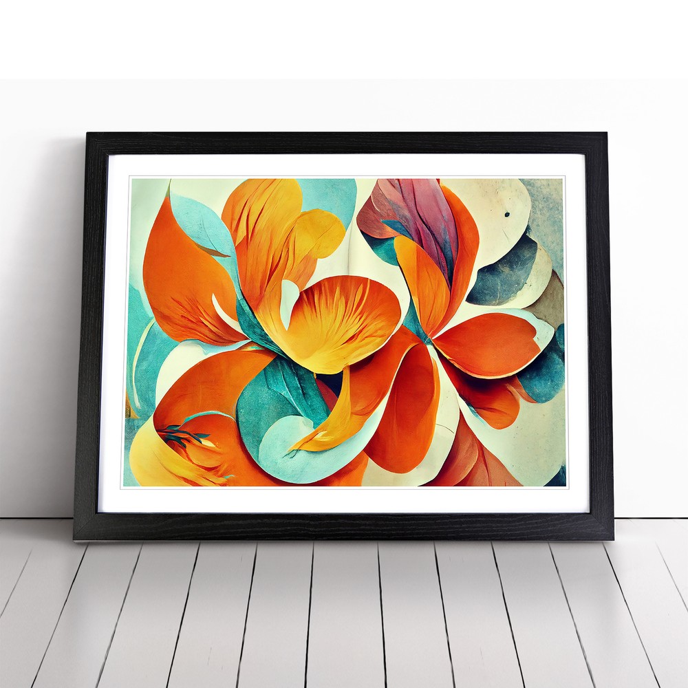 Artistic Flowers Abstract Vol.6 Wall Art Print Framed Canvas Picture Poster