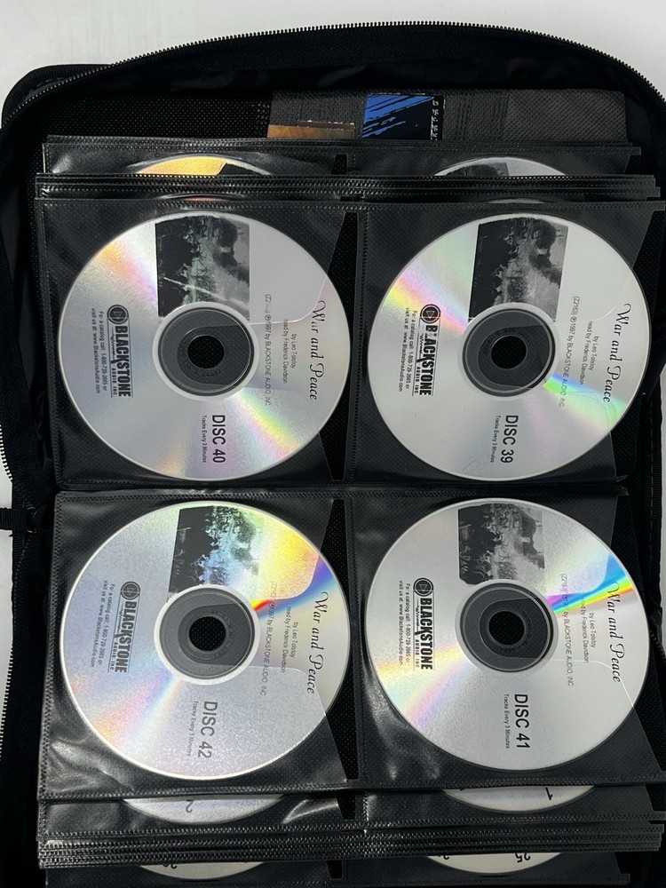 Unabridged Epic Classics Audiobook CD Lot (Les Misérables & War and Peace)