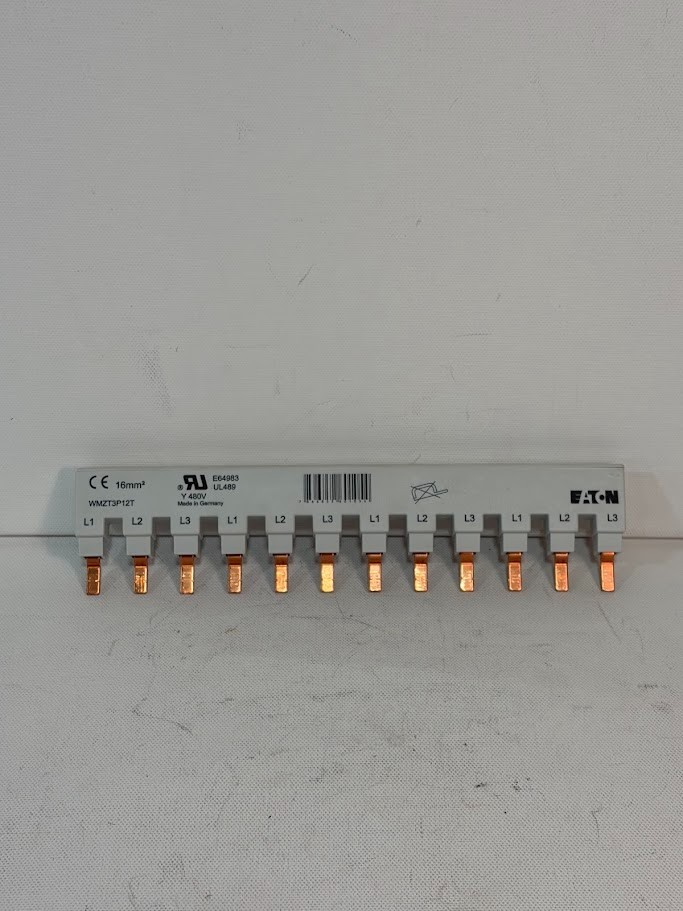 EATON WMZT3P12T BUS BAR, 16mm 3POLE 480V,UL489 DIN RAIL MINI CIRCUIT ACC.NNB