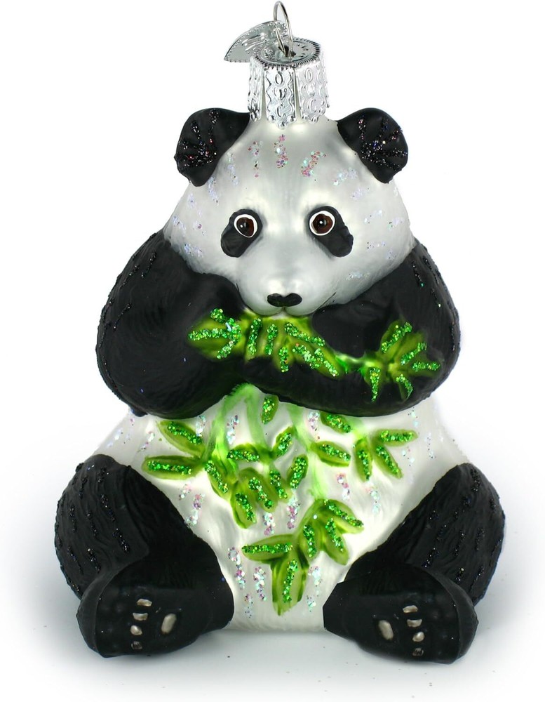 Panda Bear Glass Ornament Old World Christmas New