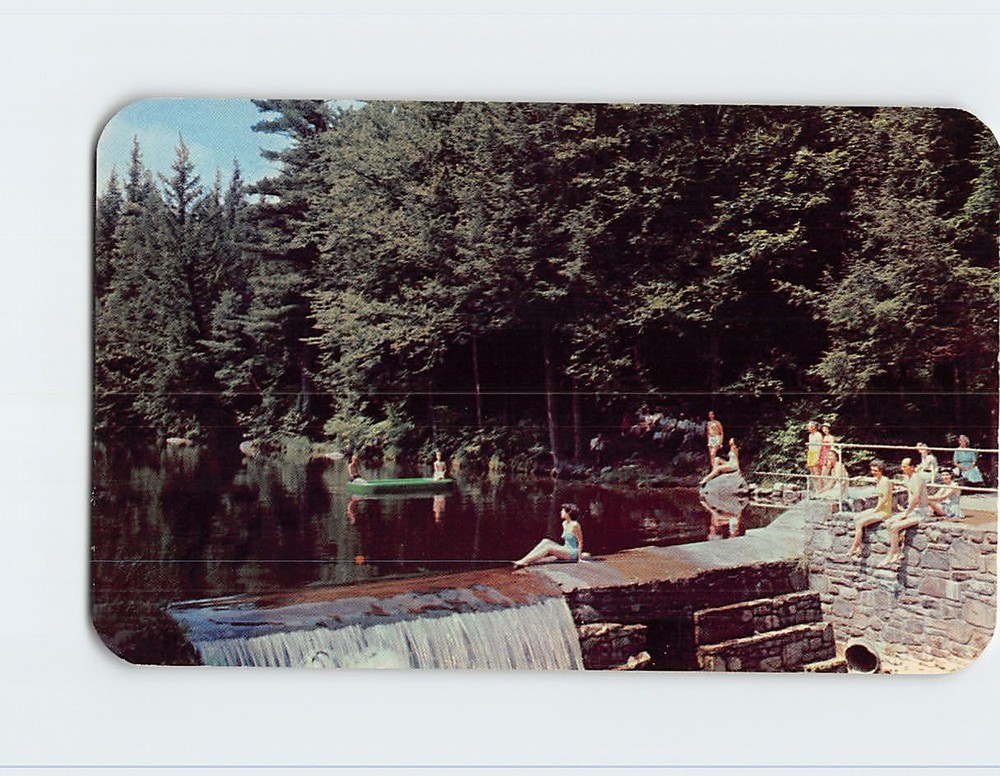 Postcard Lake & Waterfalls The Pinehurst Canadensis Pennsylvania USA