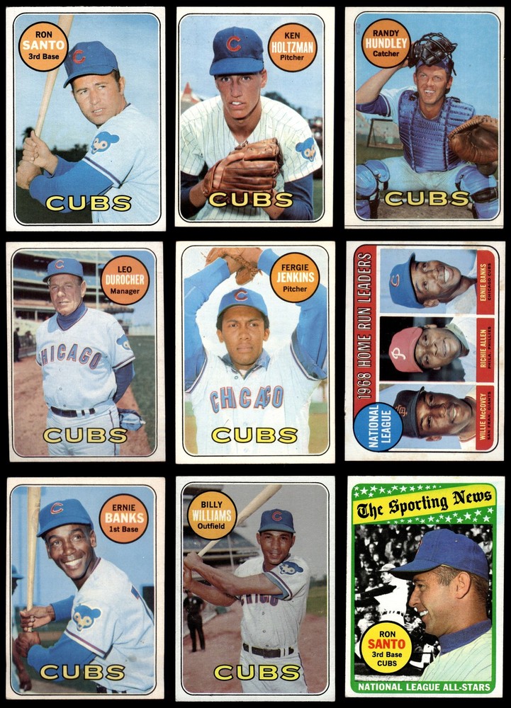 1969 Topps Chicago Cubs Team Set 4 - VG/EX 6595460