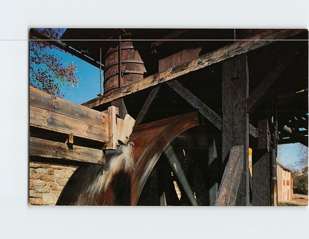Postcard Water Wheel Hopewell Village National Historic Site Elverson PA USA