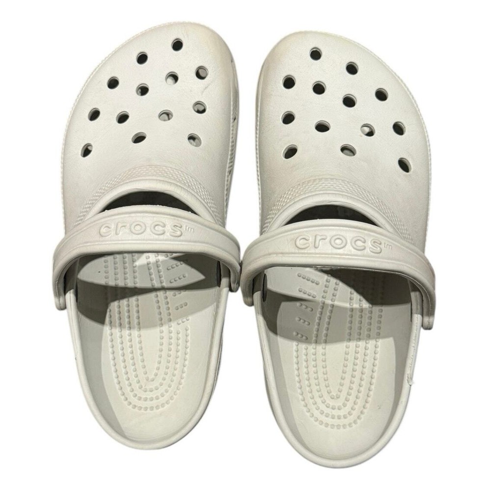 Crocs Classic Convertible Off White (grayish hue) Clog Shoe Size 7 (w) 5 (m)