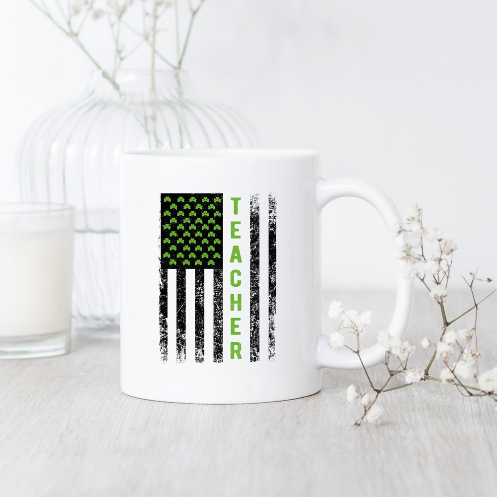 Teacher Flag St Patrick's Day Mug Teacher Mug St Patrick's Day Gift For Teacher