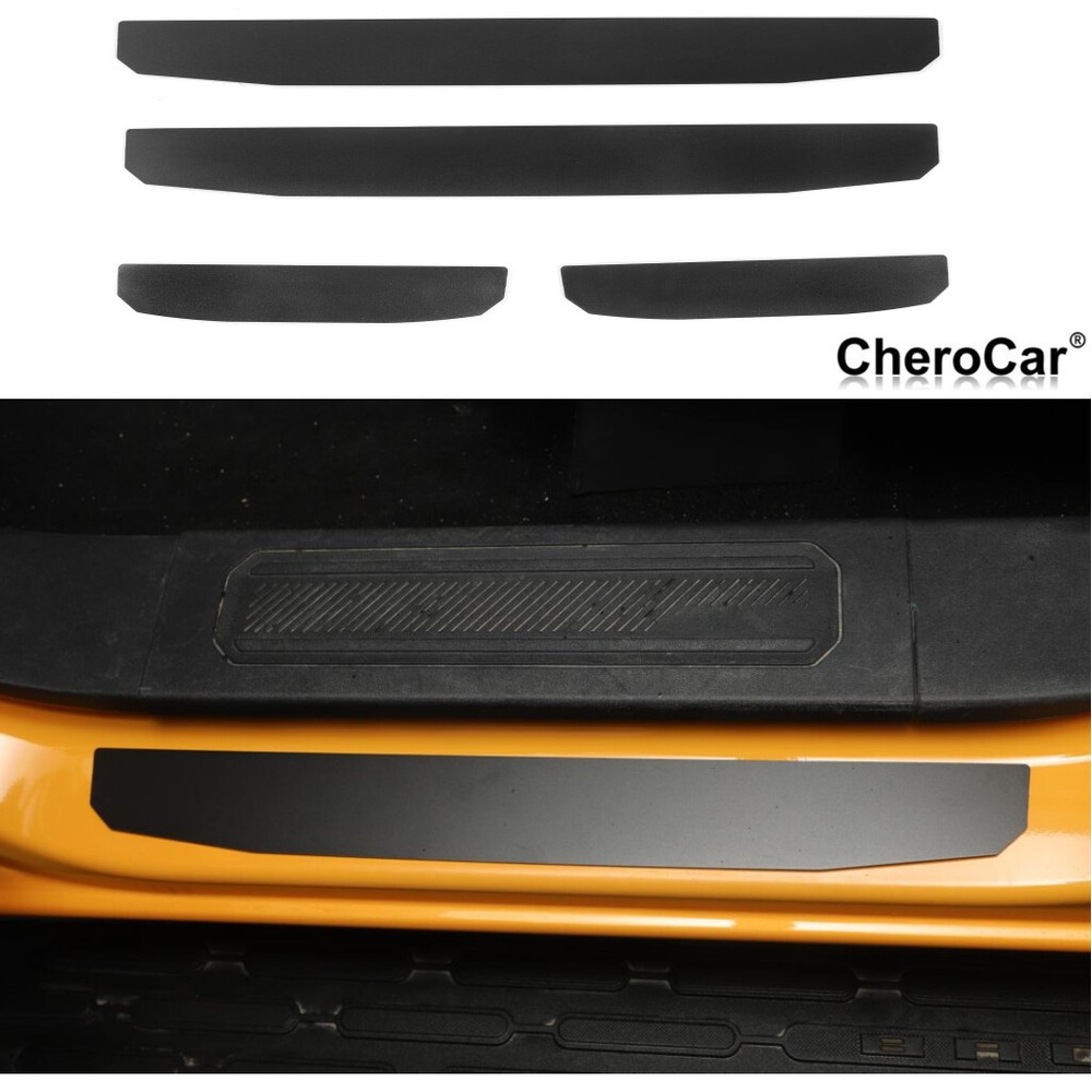 For Bronco 2021+ 4PCS Black Car Door Sill Guard Scuff Plate Protect Cover Trim