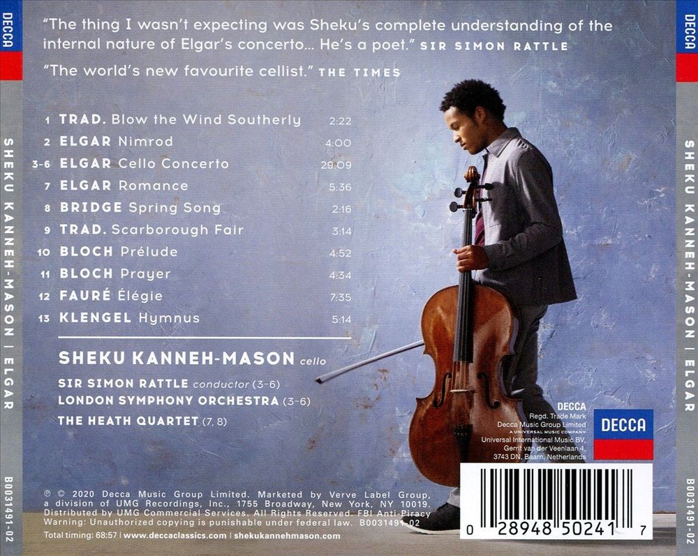 Sheku Kanneh-Mason Elgar New Cd