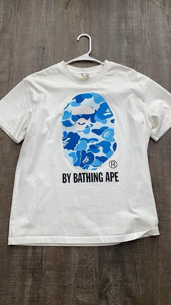 Bape Mens White Short Sleeve Tee Size Large Streetwear Essential