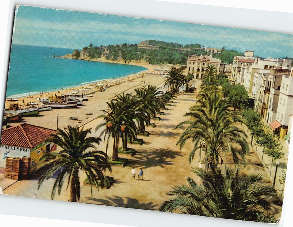 Postcard Verdaguer Promenade Lloret de Mar Spain