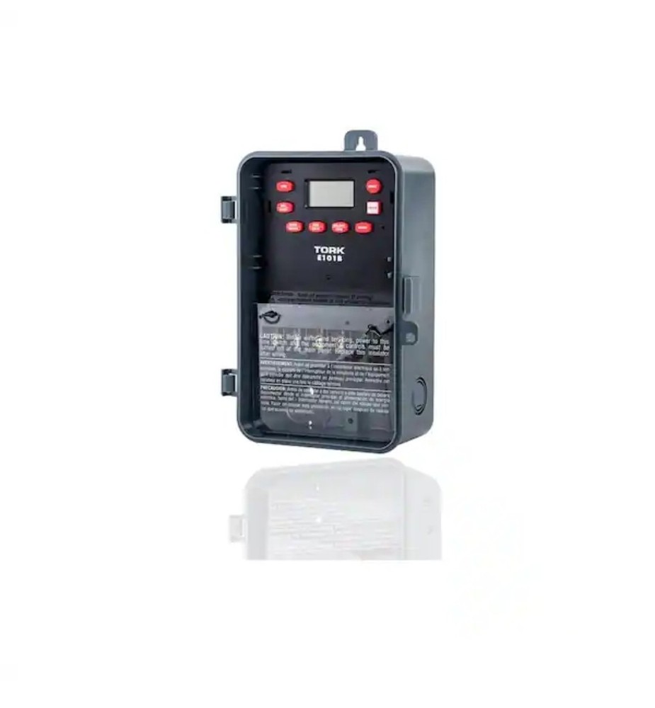 30 Amp 120-Volt to 277-Volt SPST 24-Hour Digital 1 Channel Timer Switch in Gray