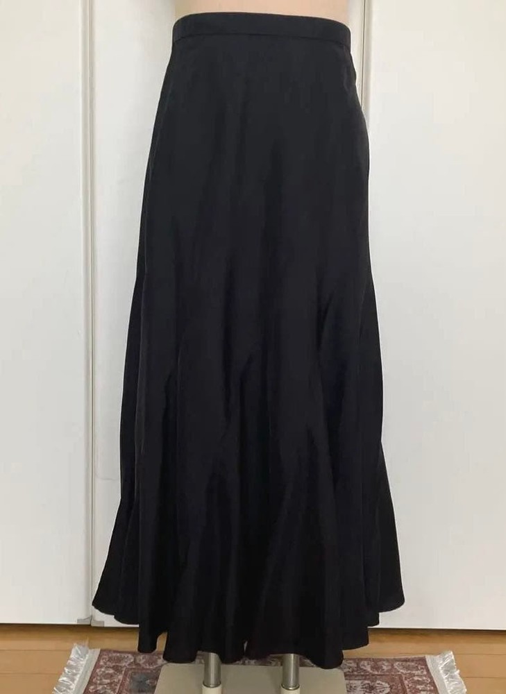 COMME des GARCONS Black Flared Long Skirt Size 33cm Used Fashion