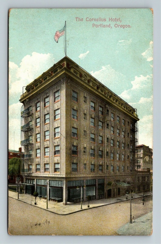 Portland OR-Oregon, Cornelius Hotel Vintage Souvenir Postcard