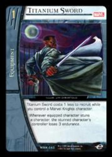 VS System: Titanium Sword [Played] Marvel Knights TCG CCG Classic Marvel DC DH D
