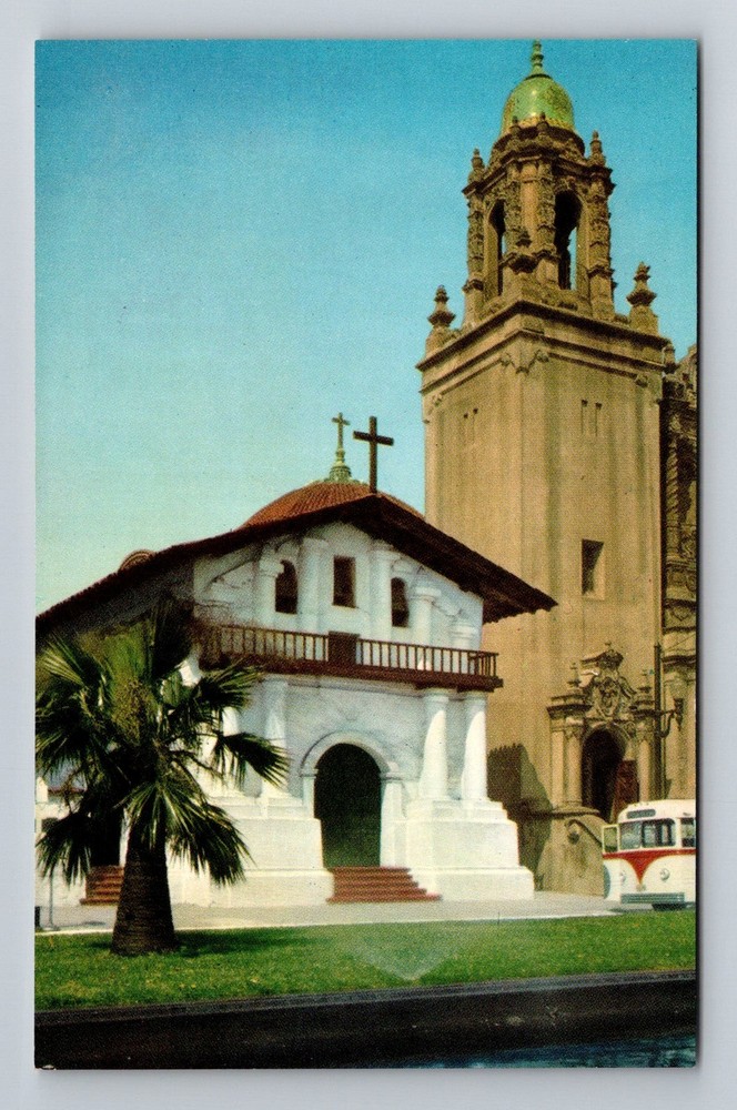 San Francisco, CA-California, Mission Dolores Chapel Bell Tower Vintage Postcard