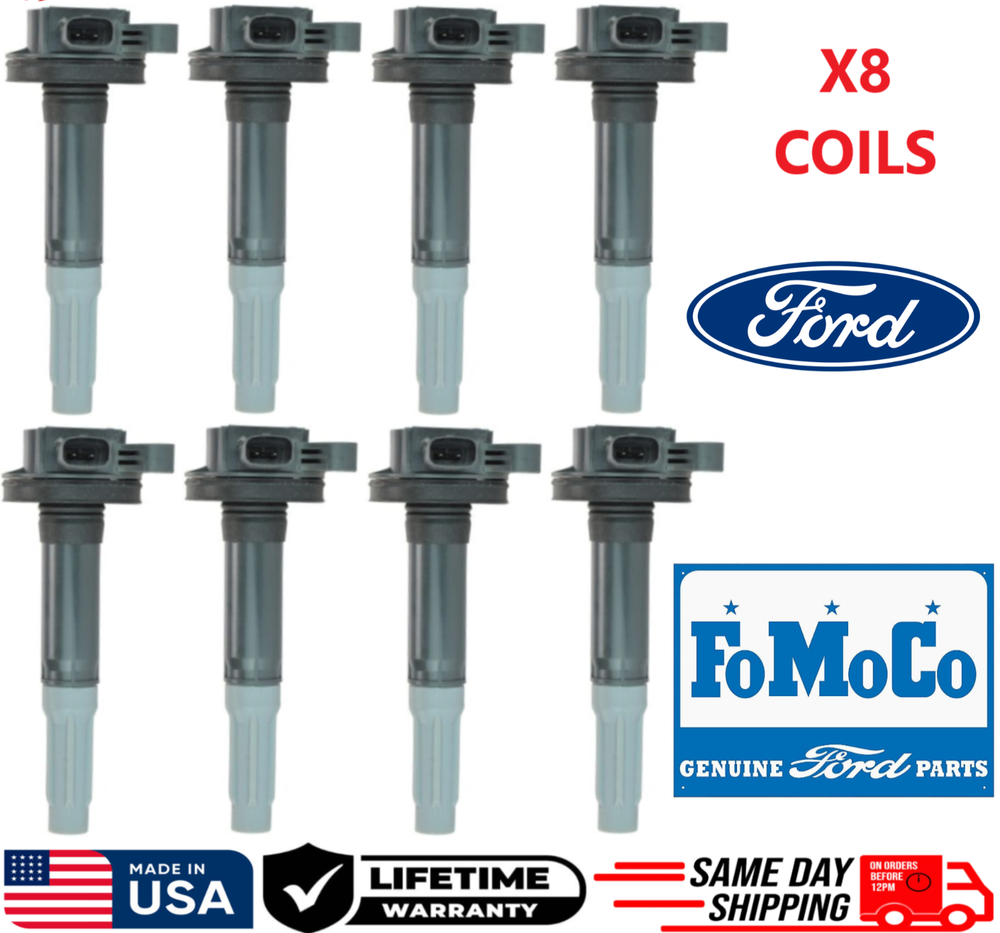 x8 OEM Ignition Coils For 2016-2017 Ford F-150 Mustang V8, FR3E-12A375-AA