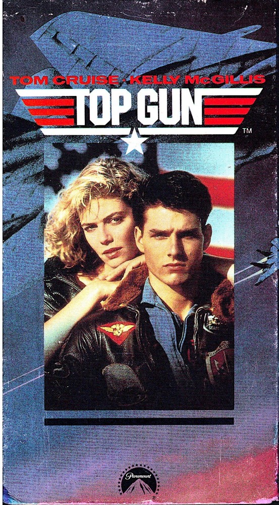 TOP GUN- Tom Cruise, Kelly McGillis, Val Kilmer- Action, Music, Danger VHS VG